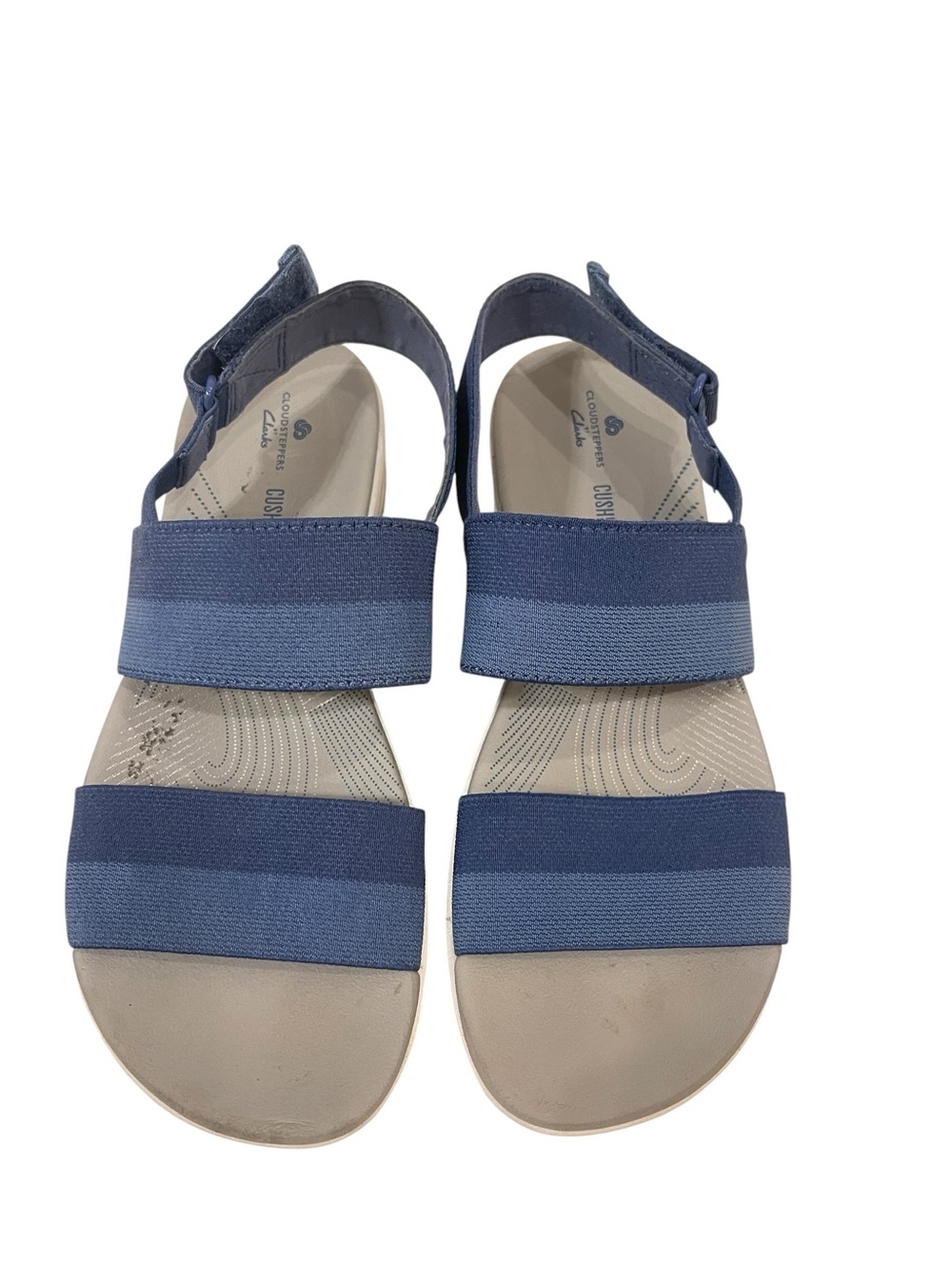 Cloudsteppers By Clarks Arla Jacory Blue Stretch-Strap Comfort Sandals Shoes - Picture 2 of 4